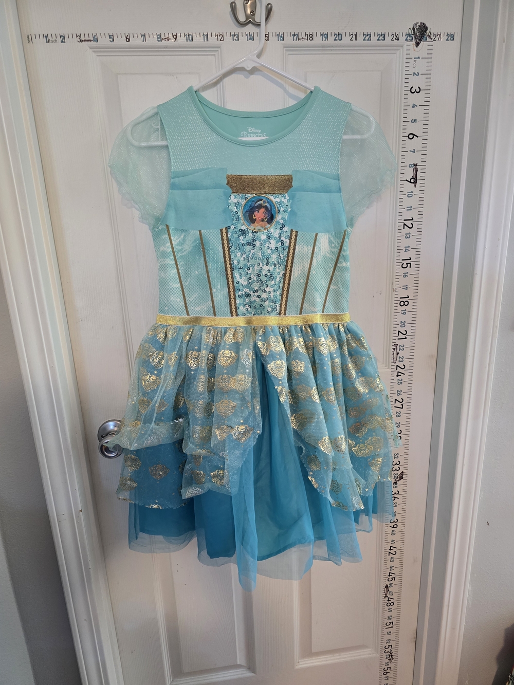 Disney Aqua and Gold Princess Dress with Sequins